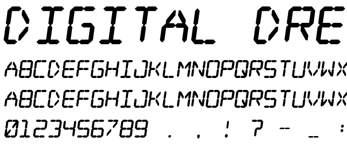 Digital dream Fat Skew font